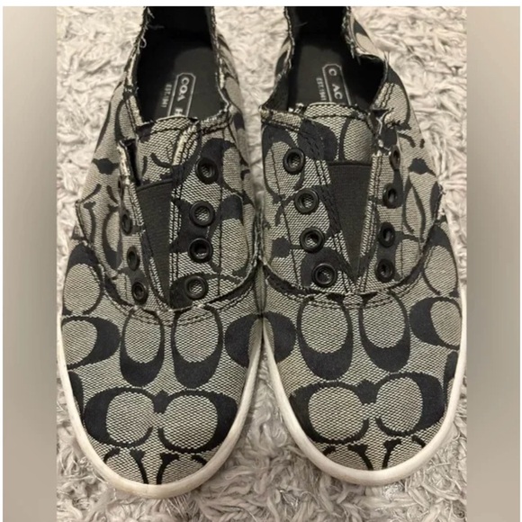 Coach Black and Gray Women's Slippers - Picture 4 of 7